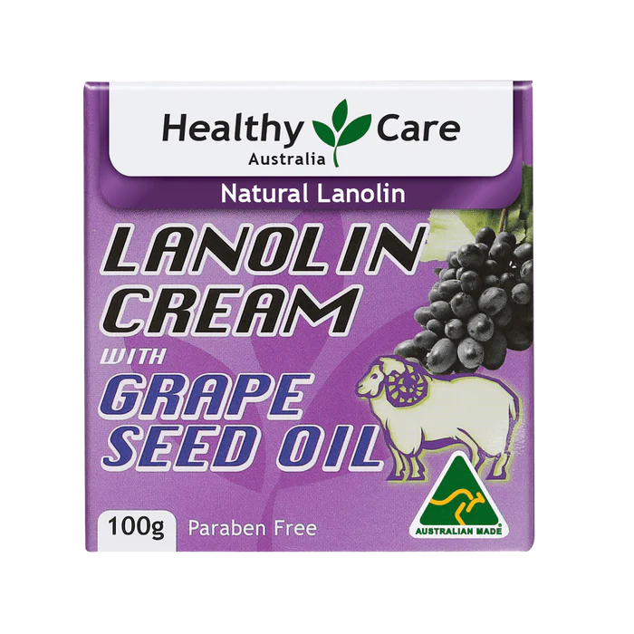 Healthy Care Lanolin Cream with Grape Seed 100g