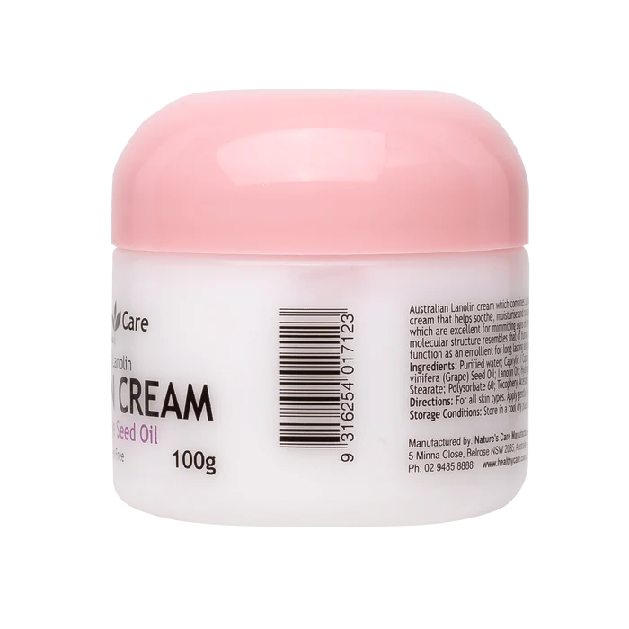 Healthy Care Lanolin Cream with Grape Seed 100g
