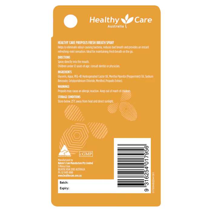 Healthy Care Propolis Fresh Breath Spray 25ml