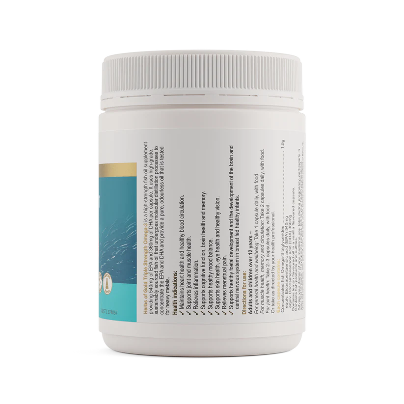 Herbs of Gold Triple Strength Omega-3 150 Capsules