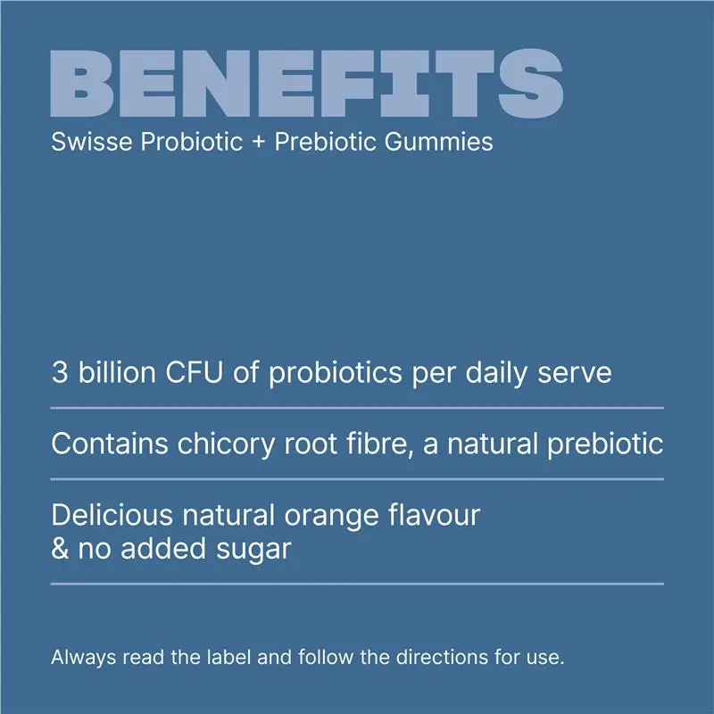 Swisse Adults Probiotic & Prebiotic Gummies 45 Gummies