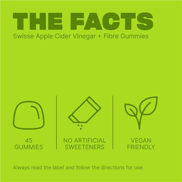 Swisse Apple Cider Vinegar & Fibre Gummies 45 Gummies