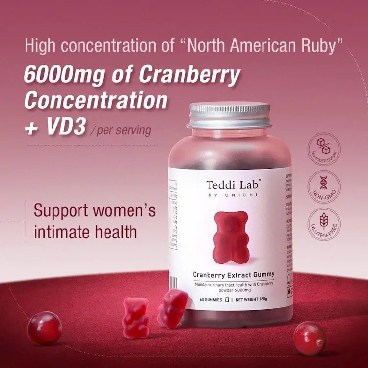 Unichi Cranberry Extract Gummy 60 Gummies