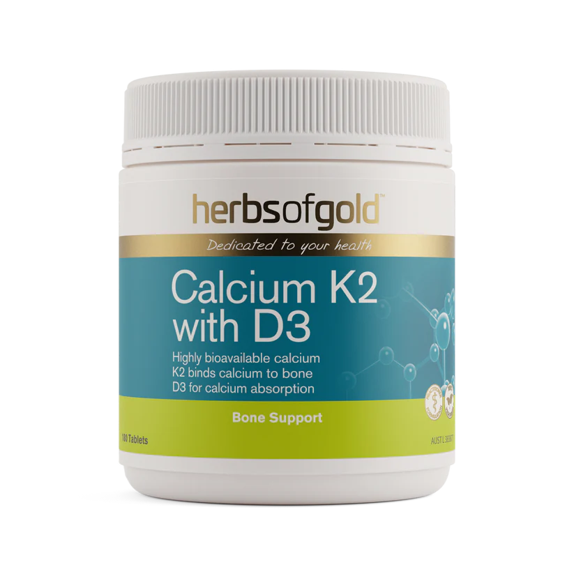 Herbs of Gold Calcium K2 with D3 90 Tablets