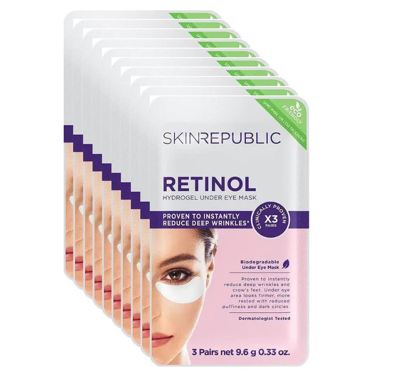 Skin Republic Retinol Hydrogel Under Eye Mask 3 Pairs (10 Pack)