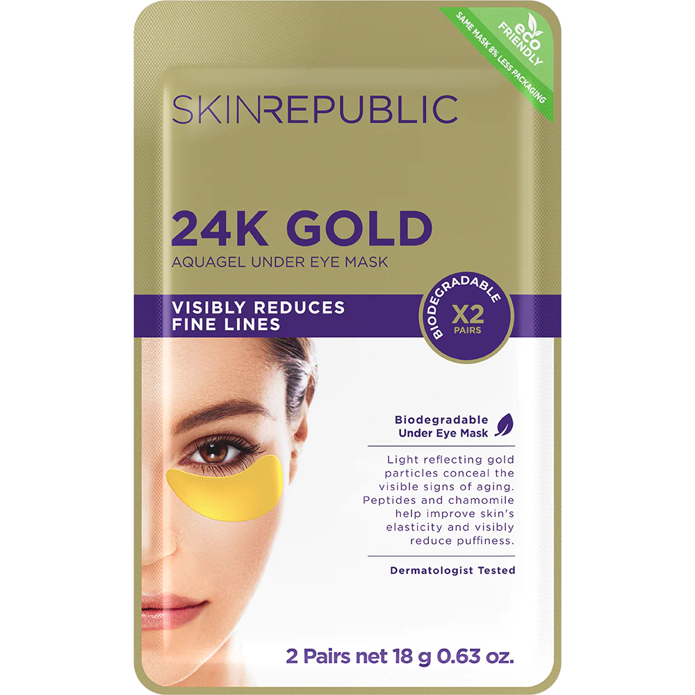 Skin Republic 24K Gold Aquagel Under Eye Mask 2 Pairs