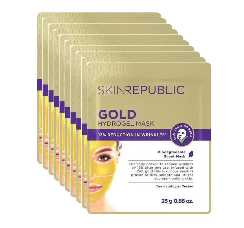 Skin Republic Gold Hydrogel Mask 25g （10 Pack）