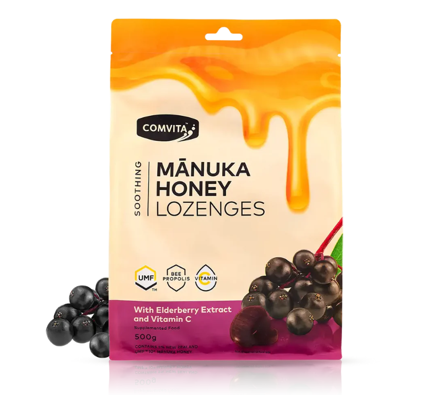Comvita Elderberry Lozenges with Vitamin C 500g
