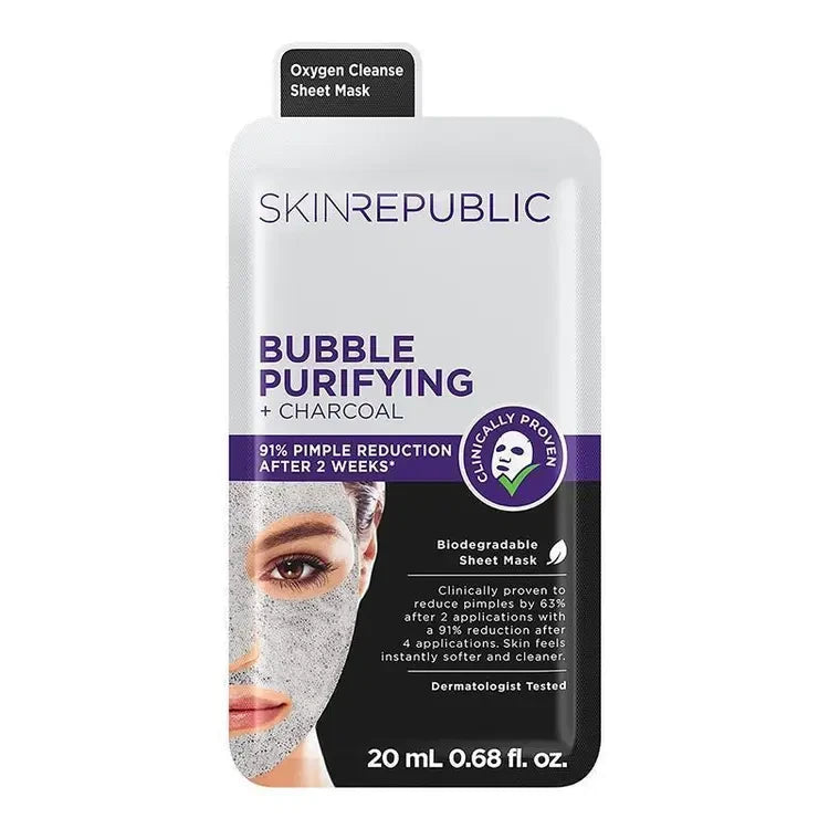 Skin Republic Bubble Purifying Charcoal Face Mask 20ml（10 Pack）