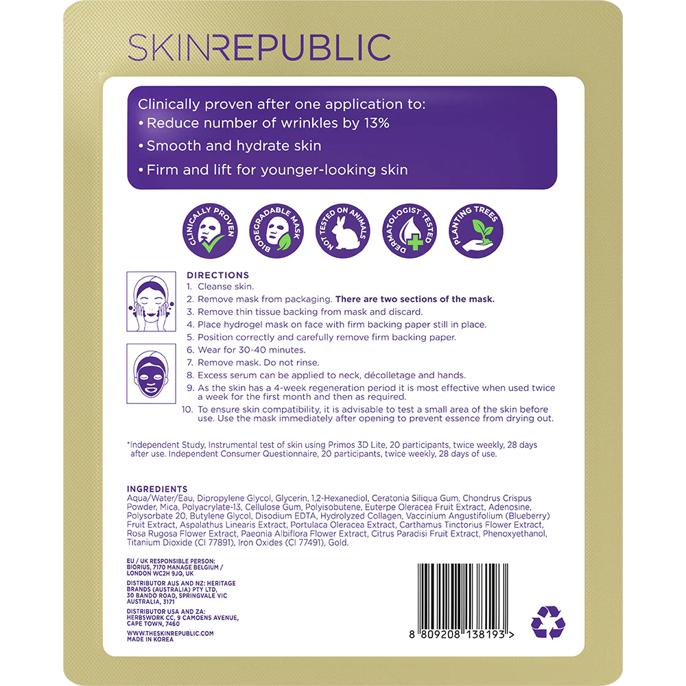 Skin Republic Gold Hydrogel Mask 25g