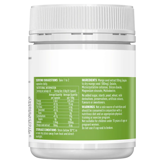Healthy Care African Mango Seed Extract 50mg 60 Capsules