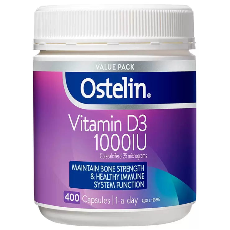 Ostelin Vitamin D3 1000IU Vitamin D 400 Capsules