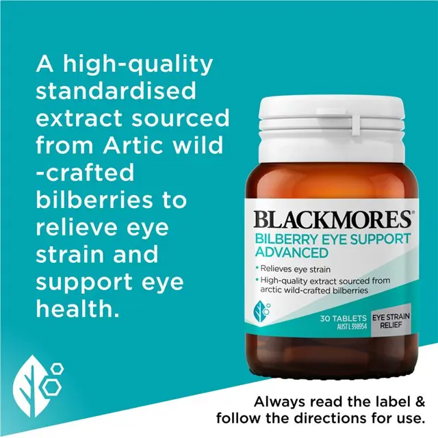 Blackmores Bilberry Eye Support Advanced 30 Tablets