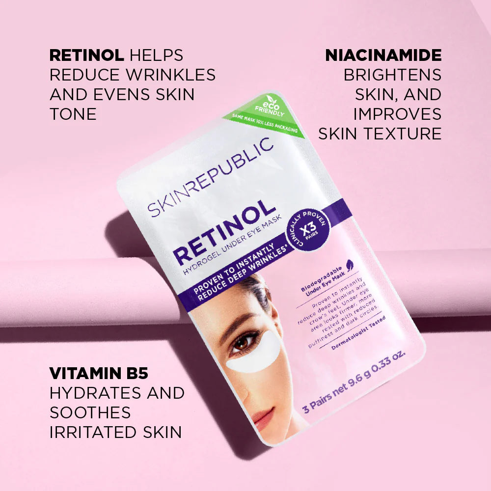 Skin Republic Retinol Hydrogel Under Eye Mask 3 Pairs