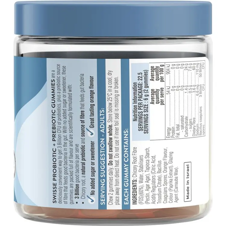 Swisse Adults Probiotic & Prebiotic Gummies 45 Gummies