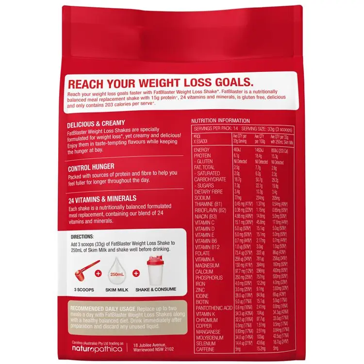 Fatblaster Weight Loss Shake Mocha 465g
