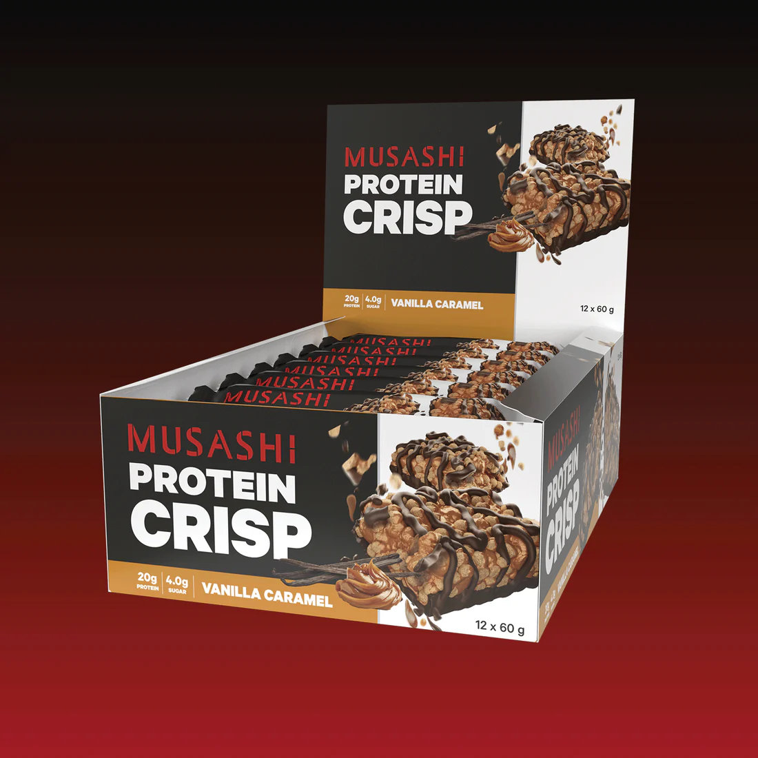 Musashi Protein Crisp-Vanilla Caramel 60g*12