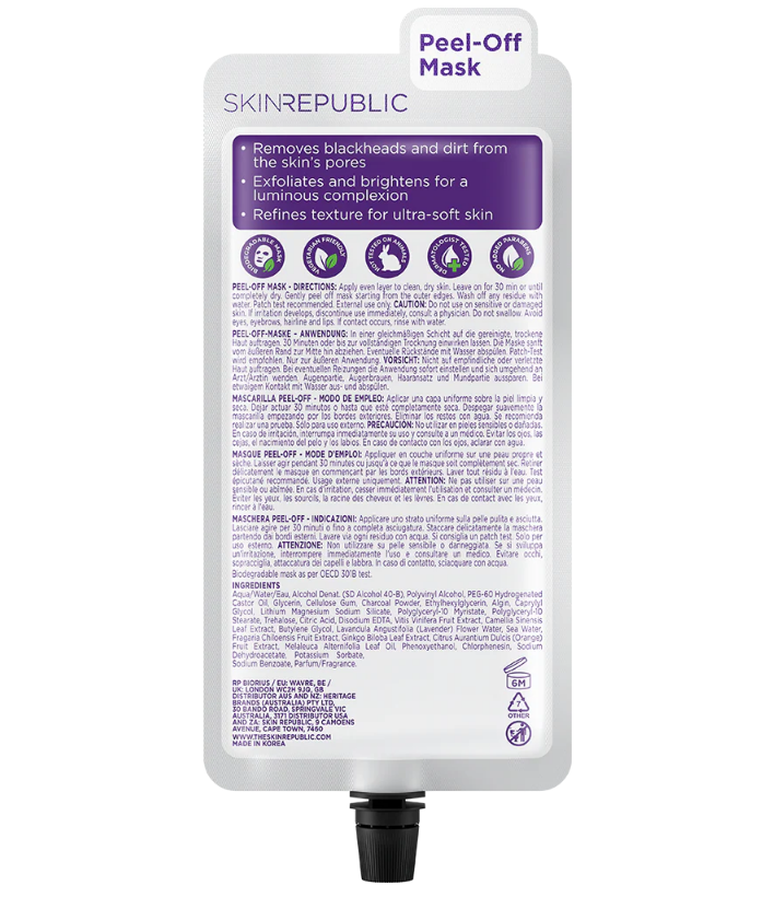Skin Republic Charcoal Peel Off Mask 25ml（10 Pack）