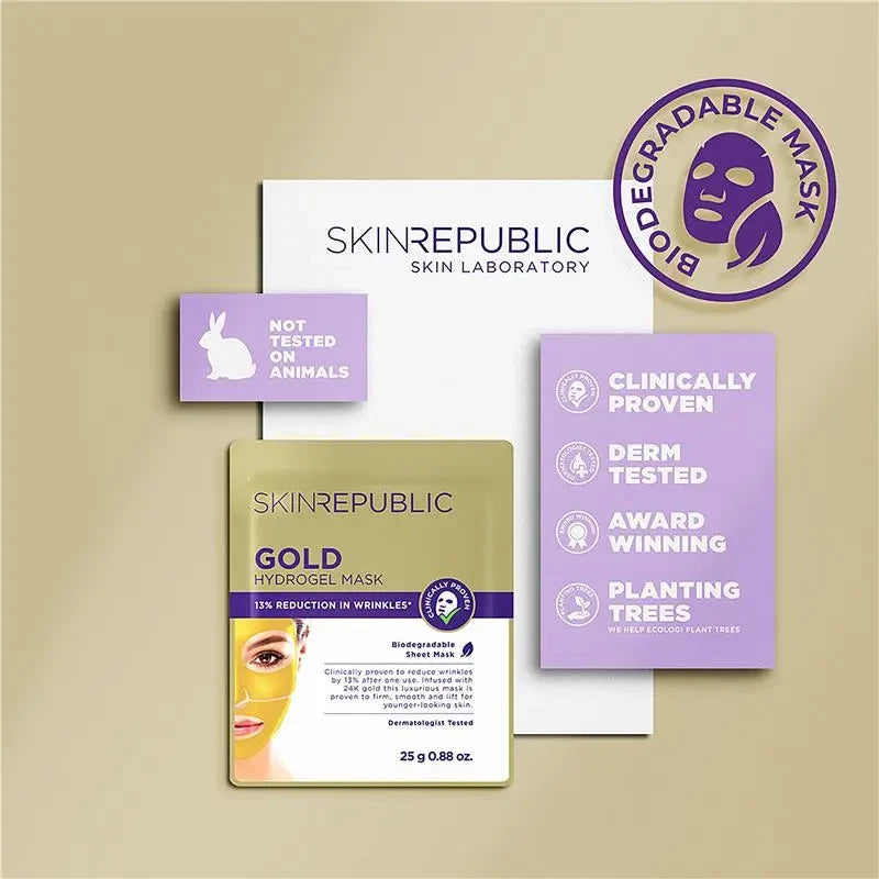 Skin Republic Gold Hydrogel Mask 25g （10 Pack）