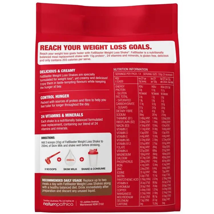 Fatblaster Weight Loss Shake Chocolate 465g