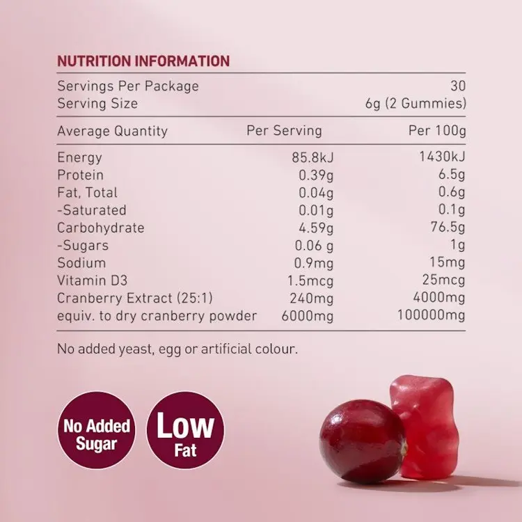 Unichi Cranberry Extract Gummy 60 Gummies