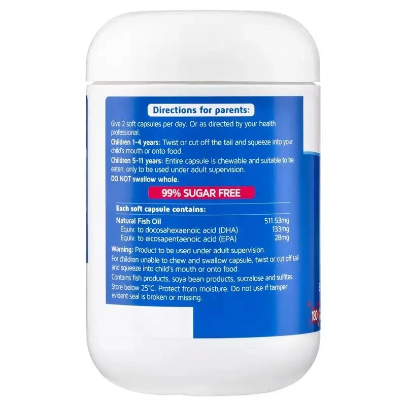 Nature's Way Kids Smart Omega3 Fish Oil Trio 180 Capsules