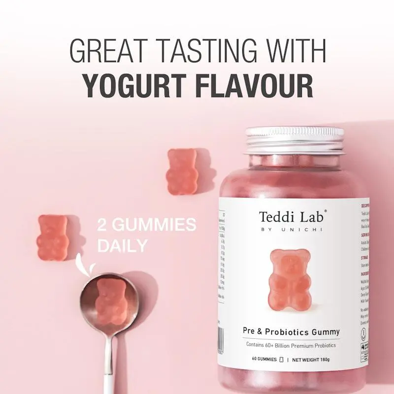 Unichi Rosa Prima Pre& Probiotics Gummy 60 Gummies