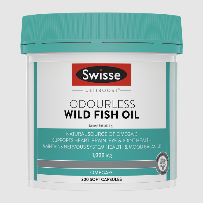 Swisse Odourless Wild Fish Oil 1000Mg 200 Capsules