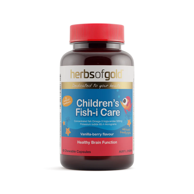 Herbs of Gold Childrens Fish-i Care 60 Capsules