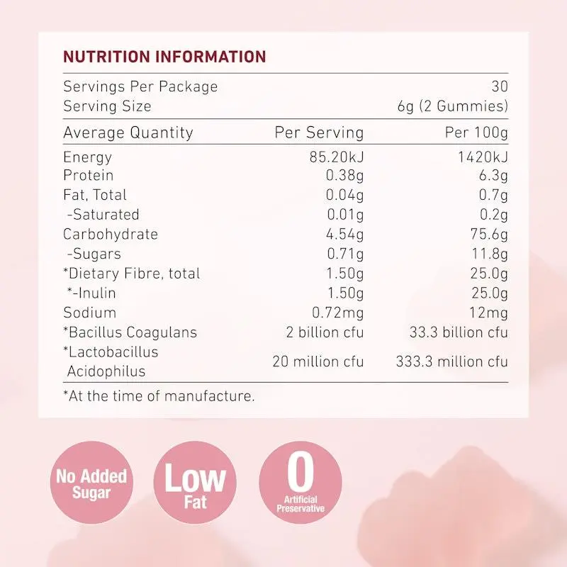 Unichi Rosa Prima Pre& Probiotics Gummy 60 Gummies