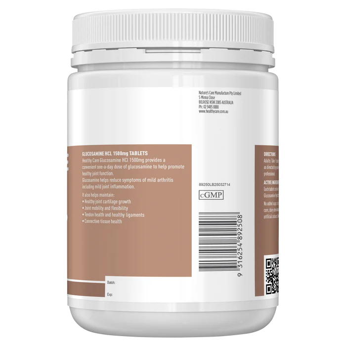 Healthy Care Glucosamine HCL 1500mg 400 Tablets
