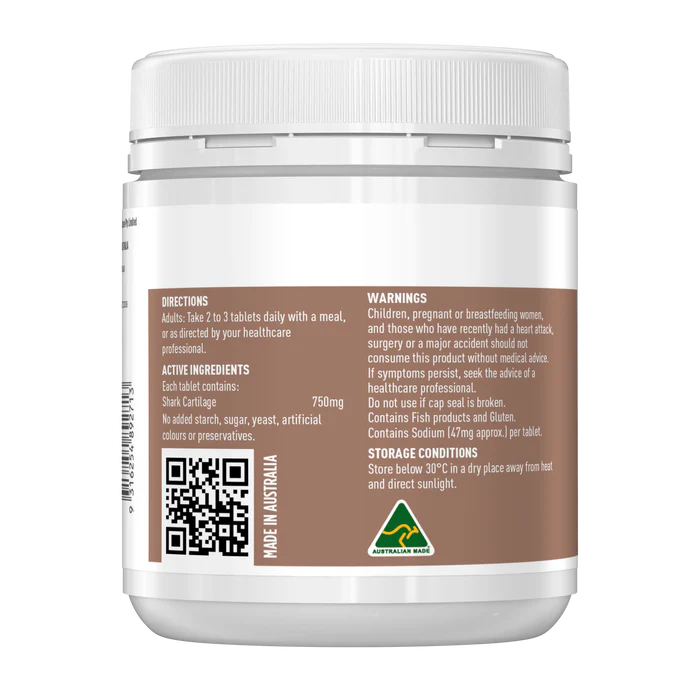 Healthy Care Shark Cartilage 750mg 200 Tablets
