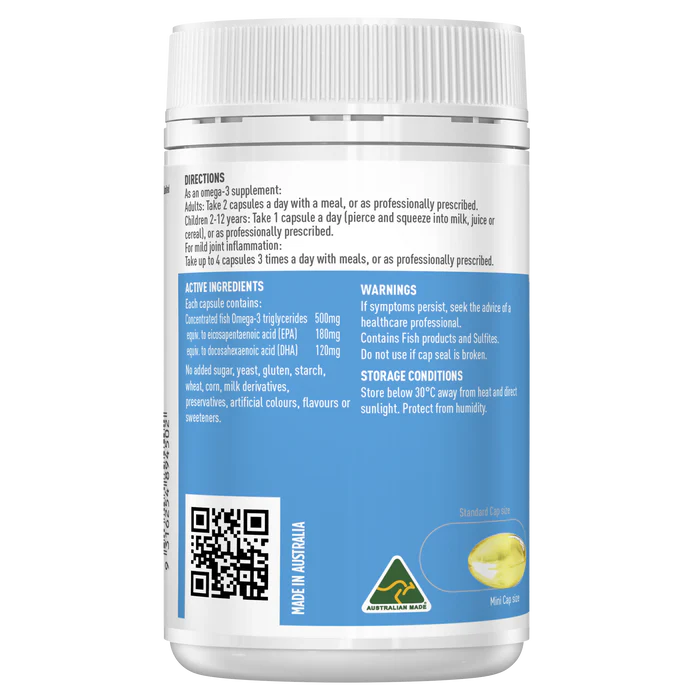 Healthy Care Double Strength Fish Oil Mini Caps 200 Capsules