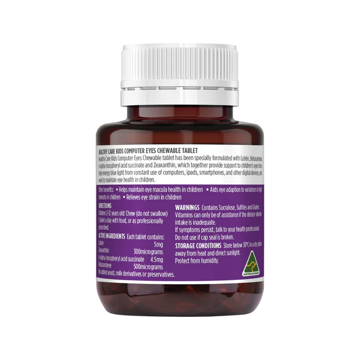 Healthy Care Kids Computer Eyes 60 Chewable Tablets
