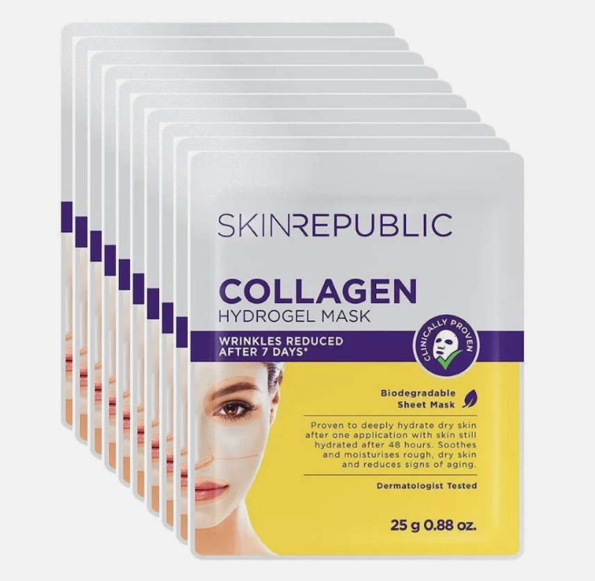 Skin Republic Collagen Hydrogel Face Mask 25g（10 Pack）
