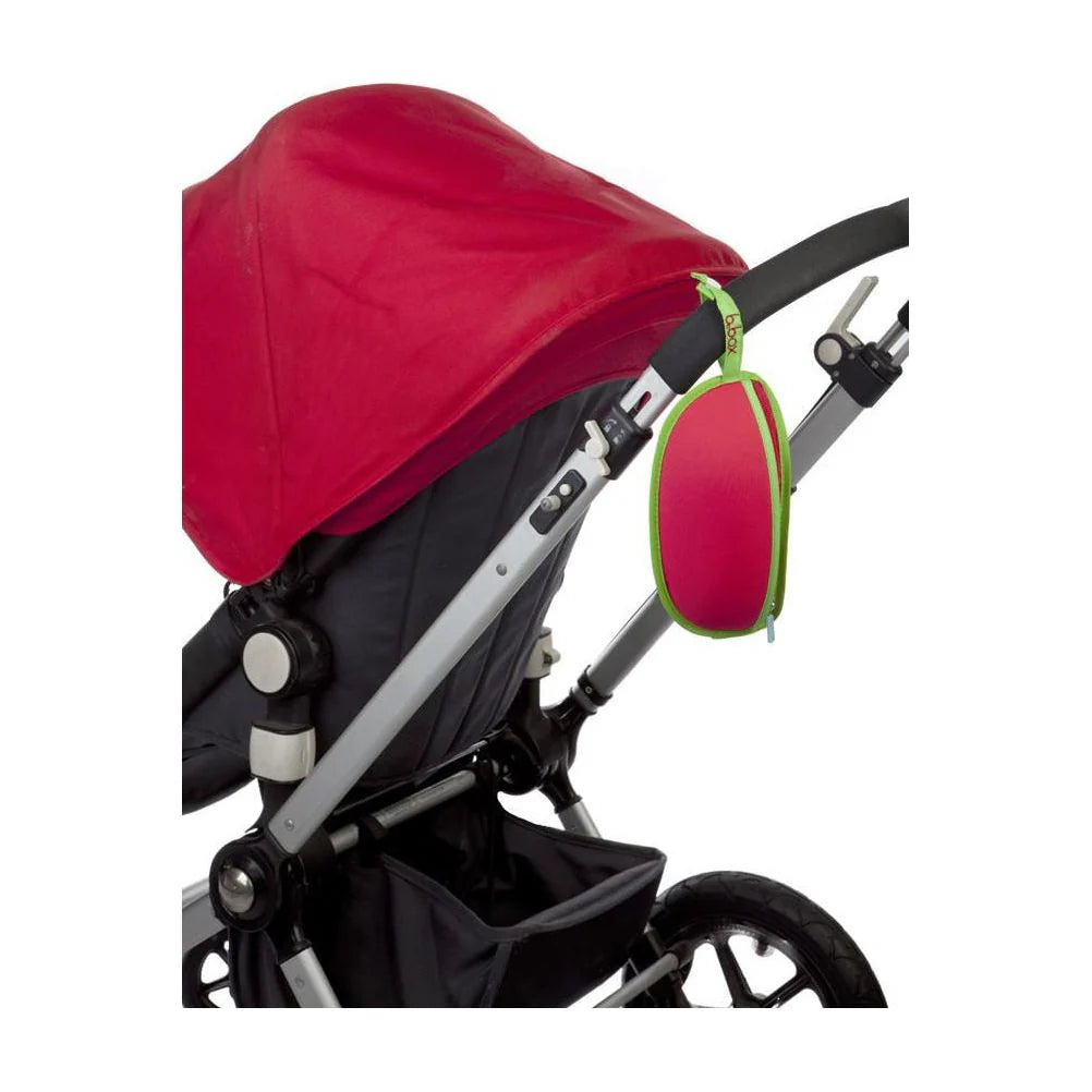 B.box Travel Bib + Flexible Spoon – Cherry Delight