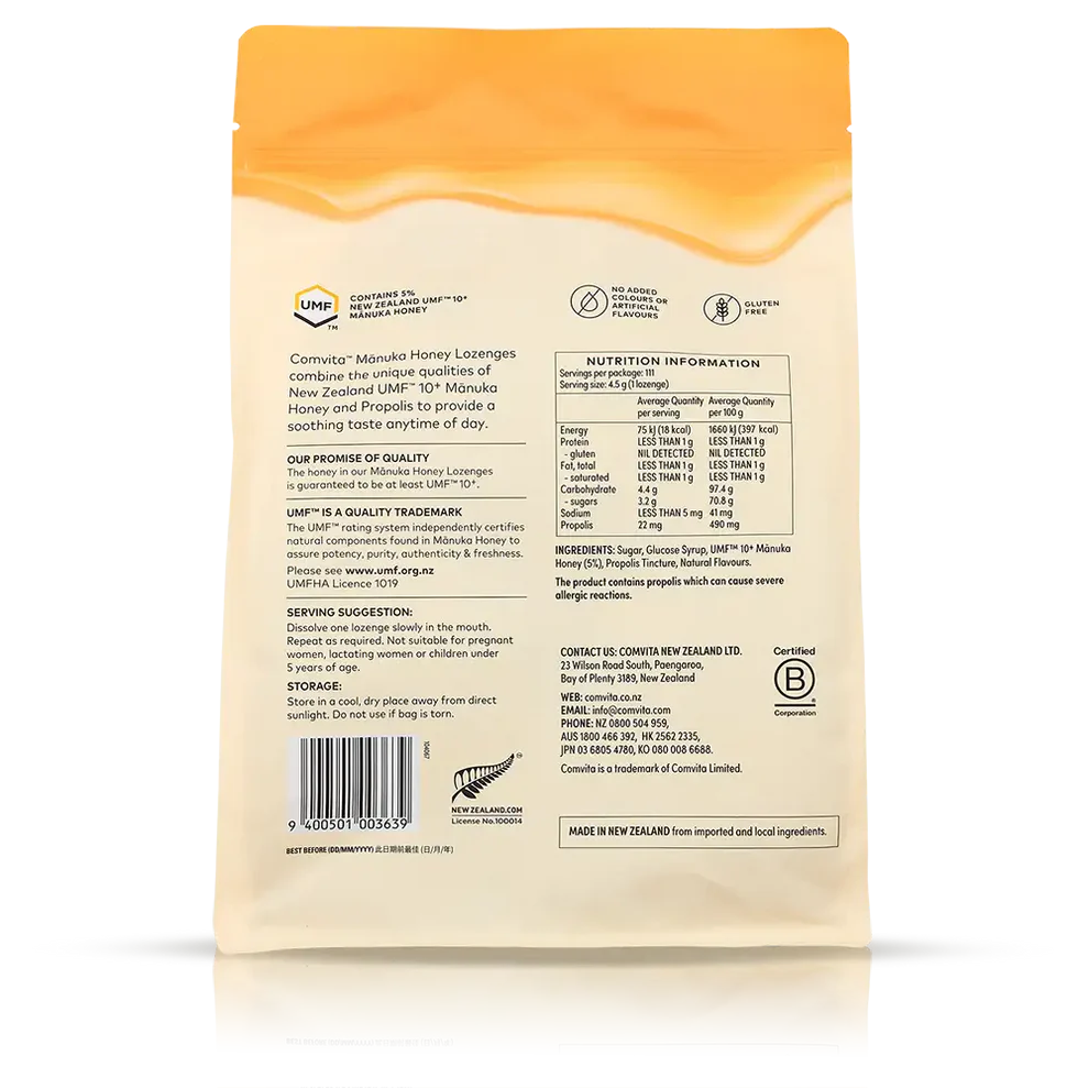 Comvita Manuka Honey Lozenges with Propolis 500g