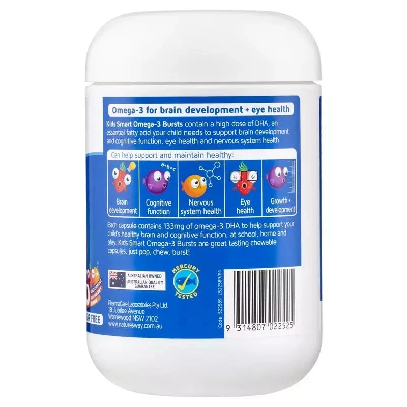 Nature's Way Kids Smart Omega3 Fish Oil Trio 180 Capsules