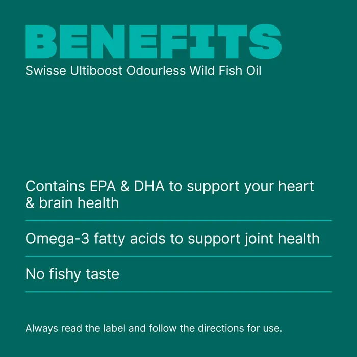 Swisse Odourless Wild Fish Oil 1000Mg 200 Capsules