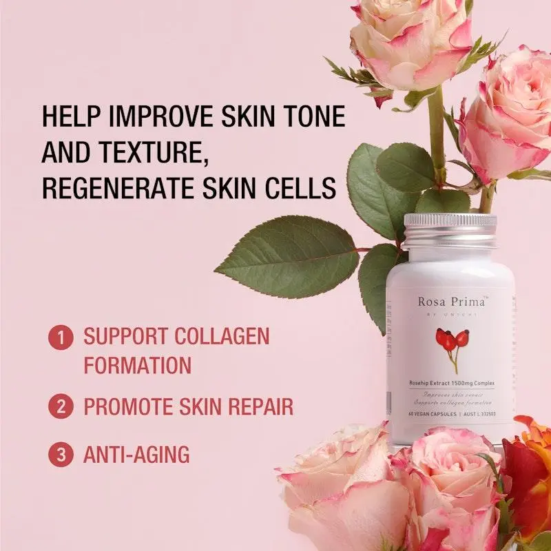 Unichi Rosa Prima Rose Collagen 60 Gummies