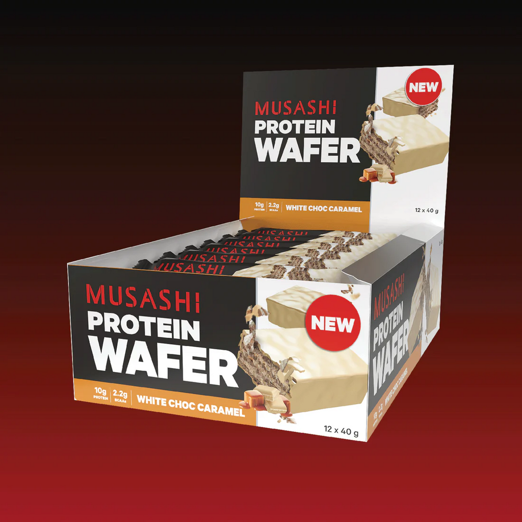 Musashi Protein Wafer-White Chocolate Caramel 40g*12