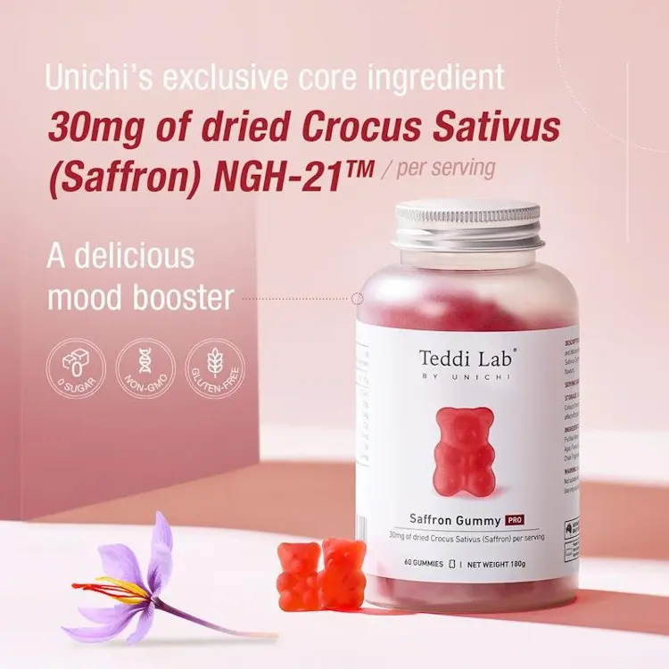Unichi Teddi Lab Saffron Gummy PRO 60 Gummies