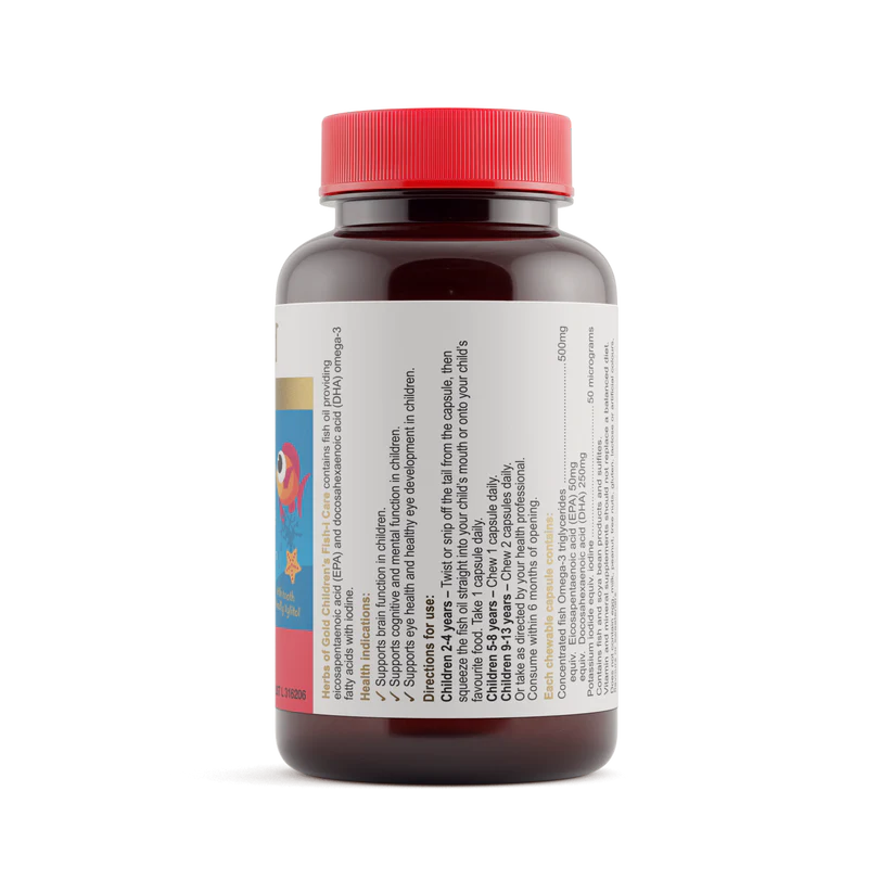 Herbs of Gold Childrens Fish-i Care 60 Capsules