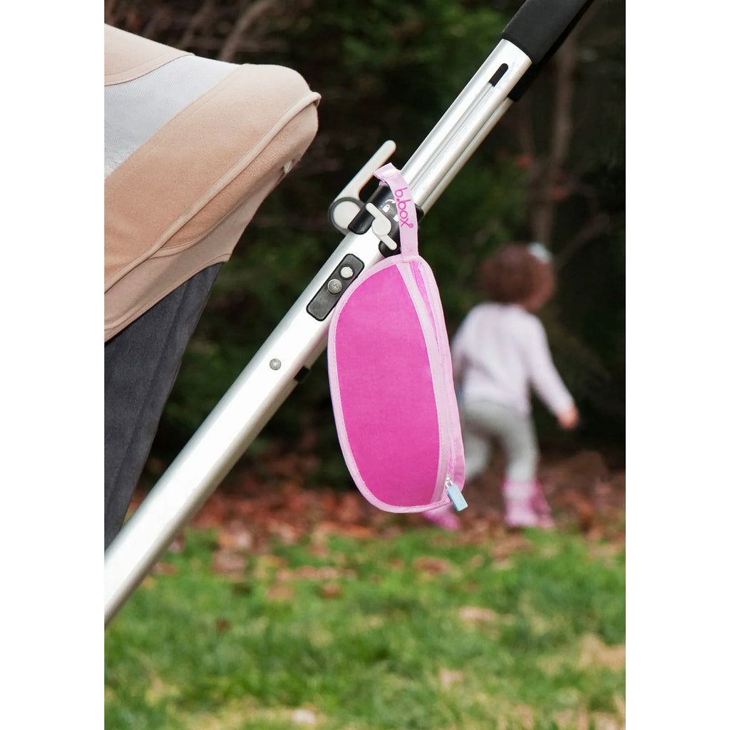 B.box Travel Bib + Flexible Spoon – Flower Power