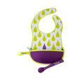 B.box Travel Bib + Flexible Spoon – Splish Splash