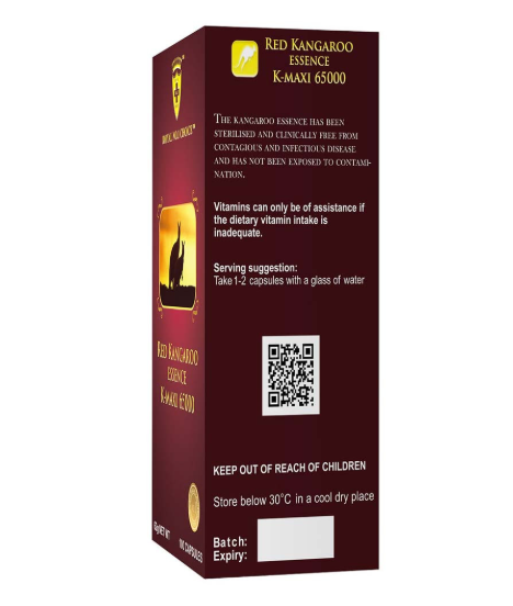 Wealthy Health Red Kangaroo Essence K-Maxi 65000 100 Capsules