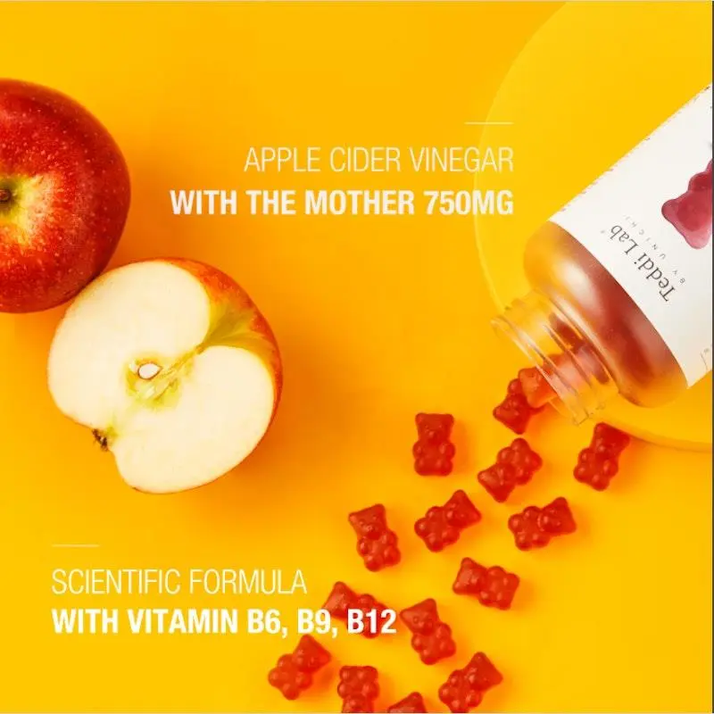 Unichi Teddi Lab Apple cider  Vinegar Gummy 60 Gummies