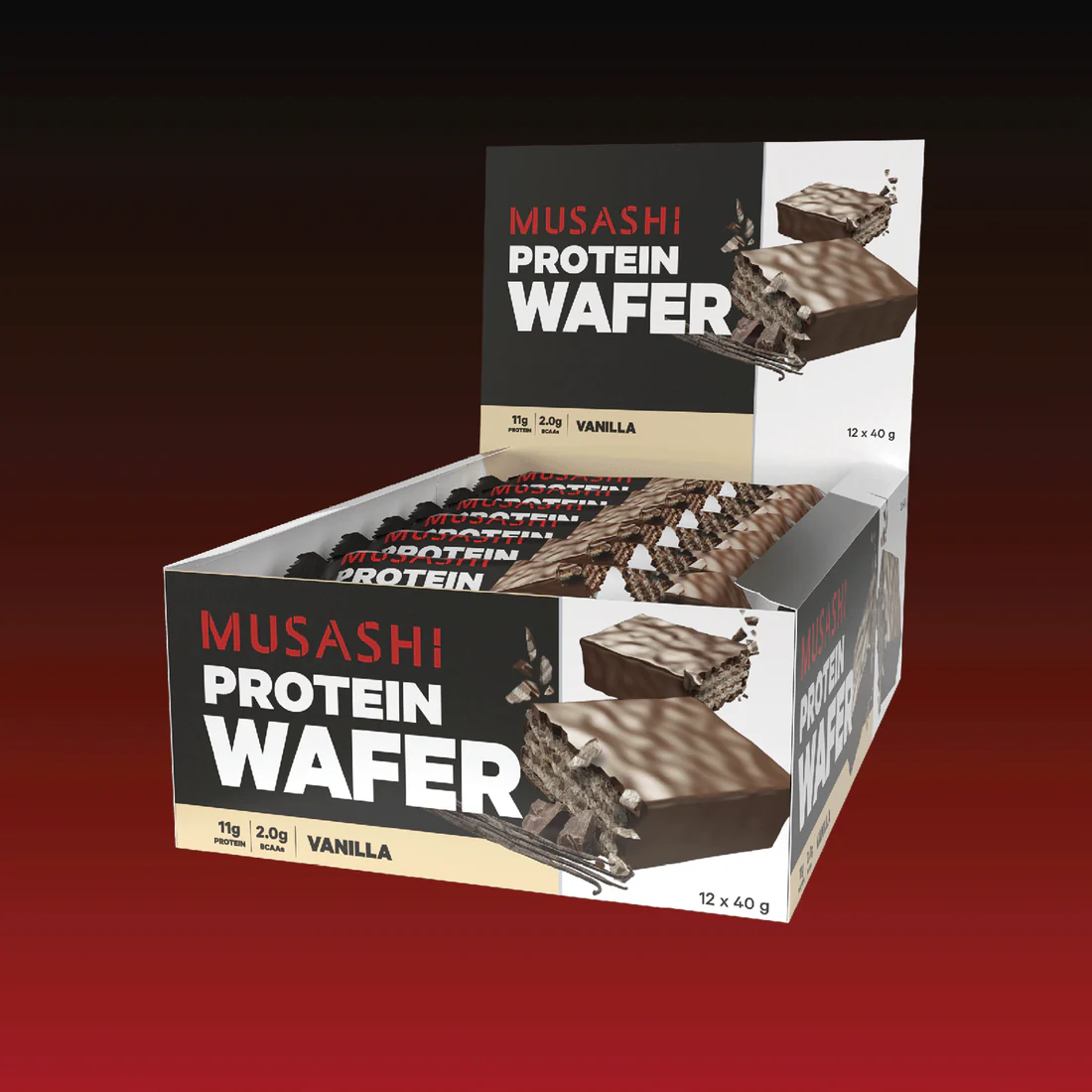 Musashi Protein Wafer-Vanilla 40g*12
