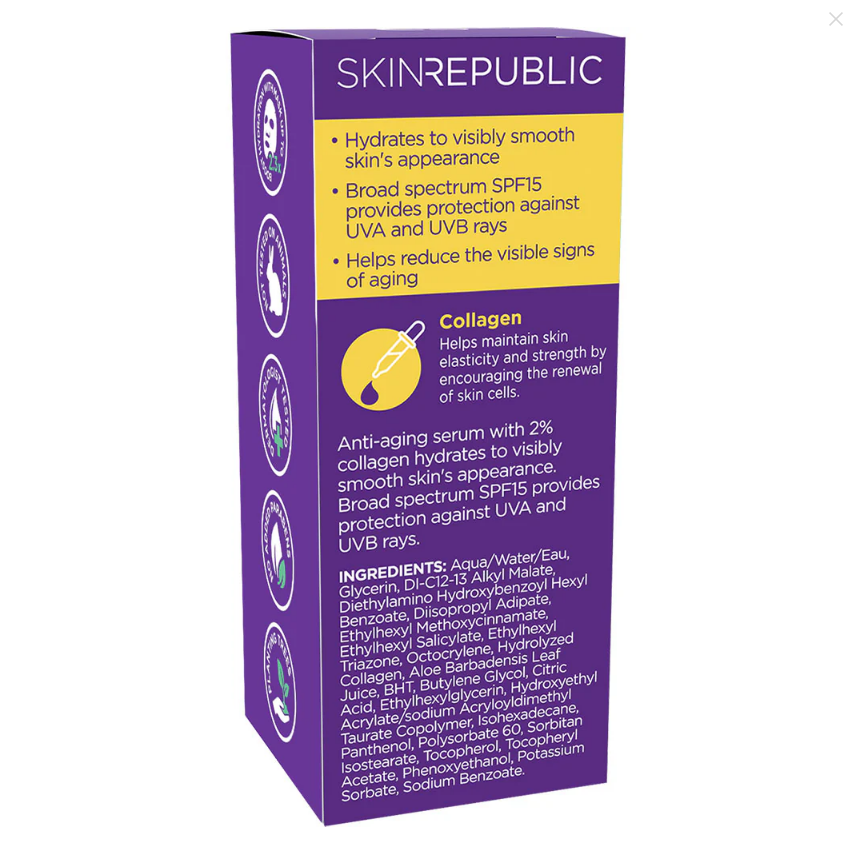 Skin Republic Collagen 2% + SPF 15 Serum 30ml