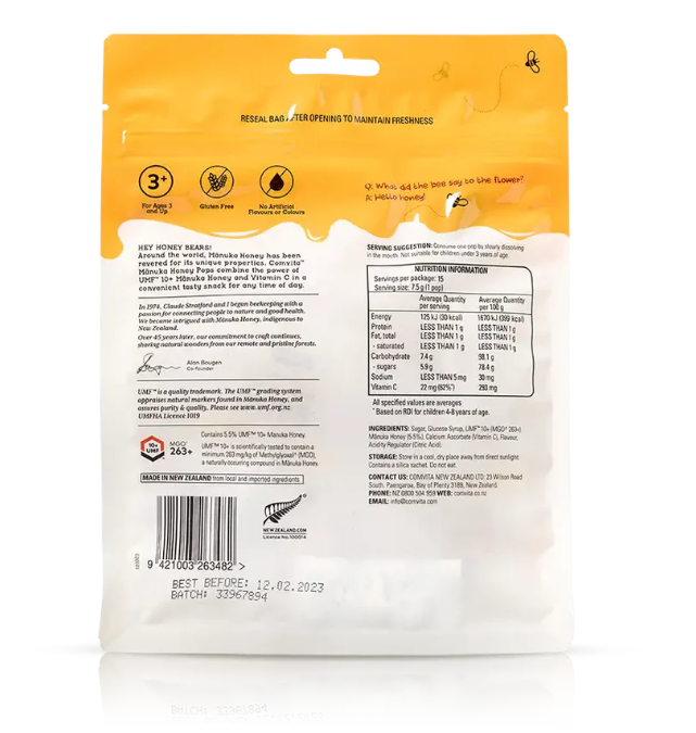 Comvita Kids Soothing Pops With UMF 10+ Manuka Honey 15 Pops